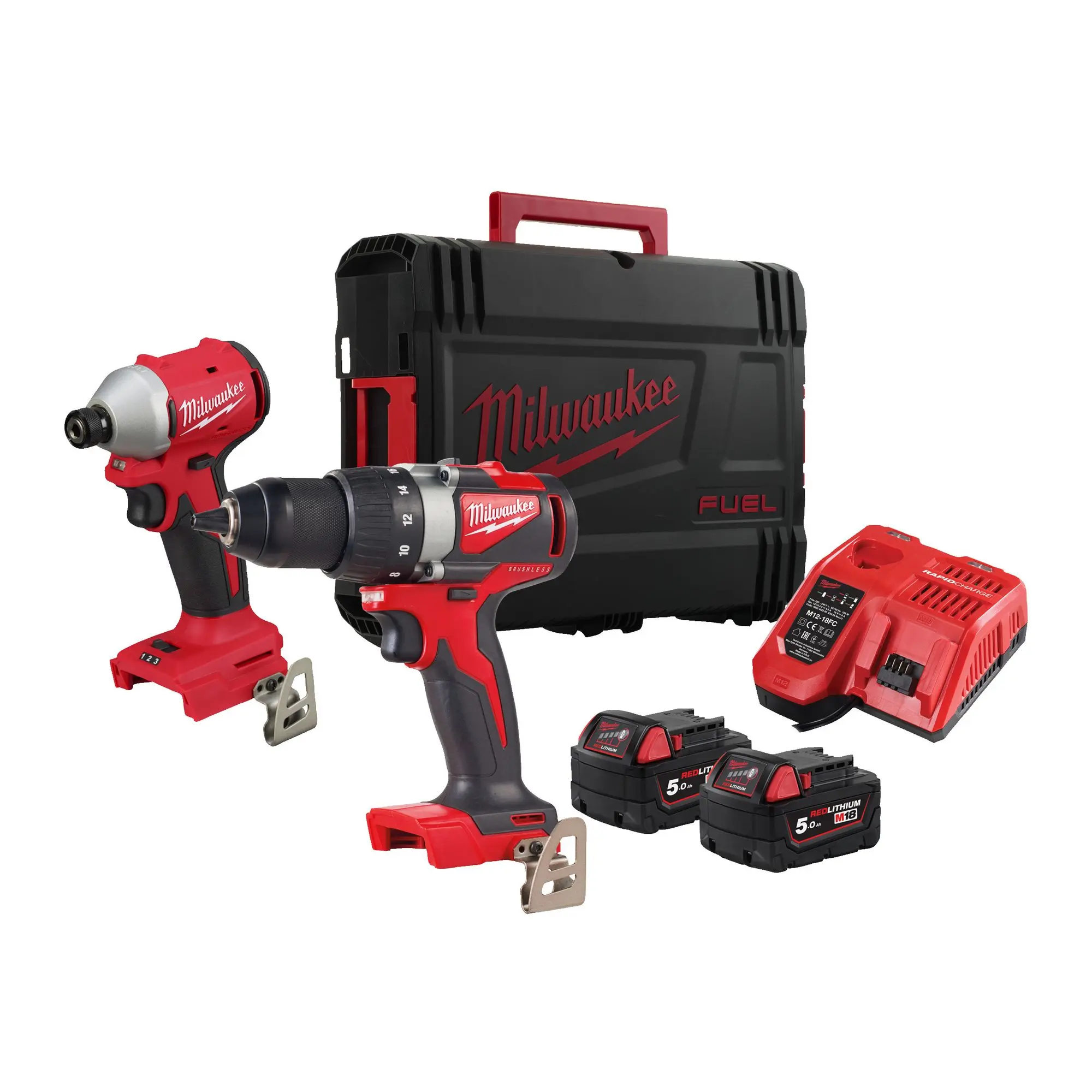 Produktfoto 1 von Milwaukee M18 Maschinen-Set Combo-Kit M18 BLPP2B3-502X, 2x 5,0 Ah und Ladegerät