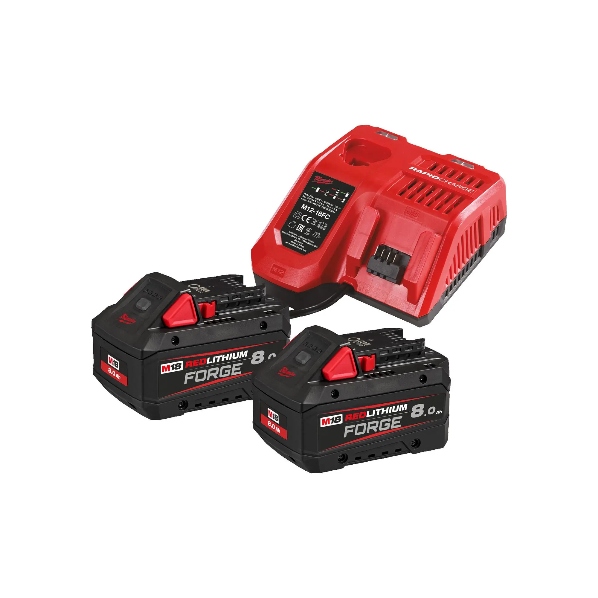 Produktfoto 1 von Milwaukee M18 FORGENRG Akku-Starter-Set M18 FORGENRG-802, 2x 8,0 Ah