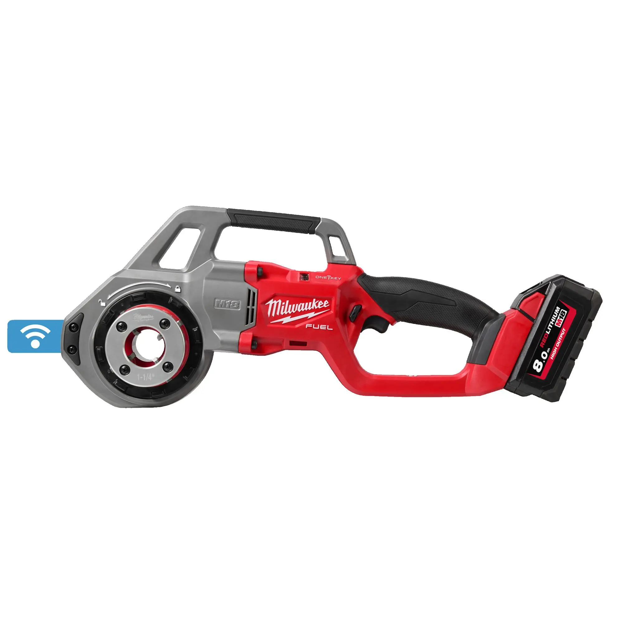 Produktfoto 1 von Milwaukee M18 FUEL Akku-Gewindeschneider 1 1/4" M18FPT114-802CA, 2x 8,0 HB