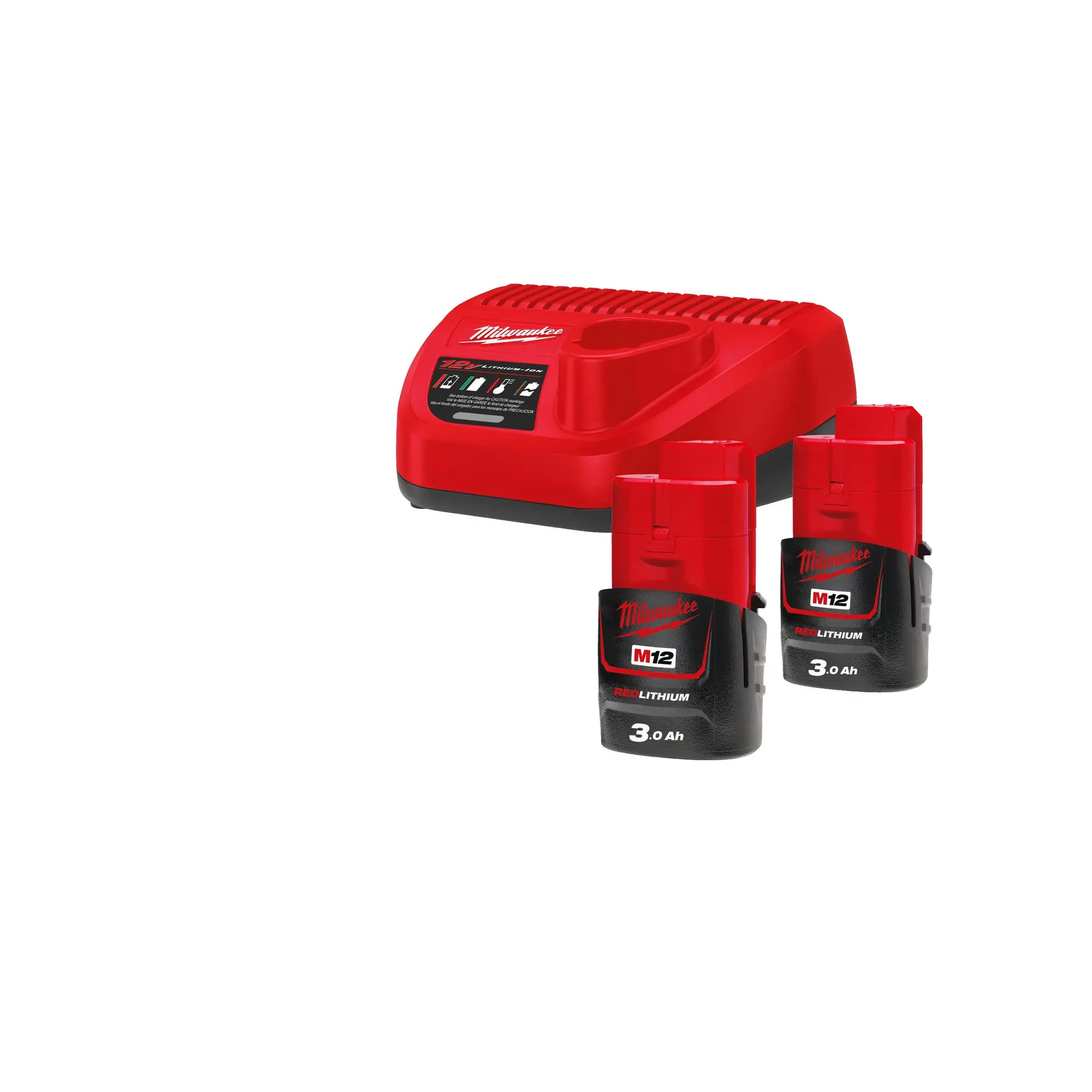 Produktfoto 1 von Milwaukee Akku-Starter-Set M12NRG-302, 2x 3,0 Ah und Ladegerät, SKU: 4933451902