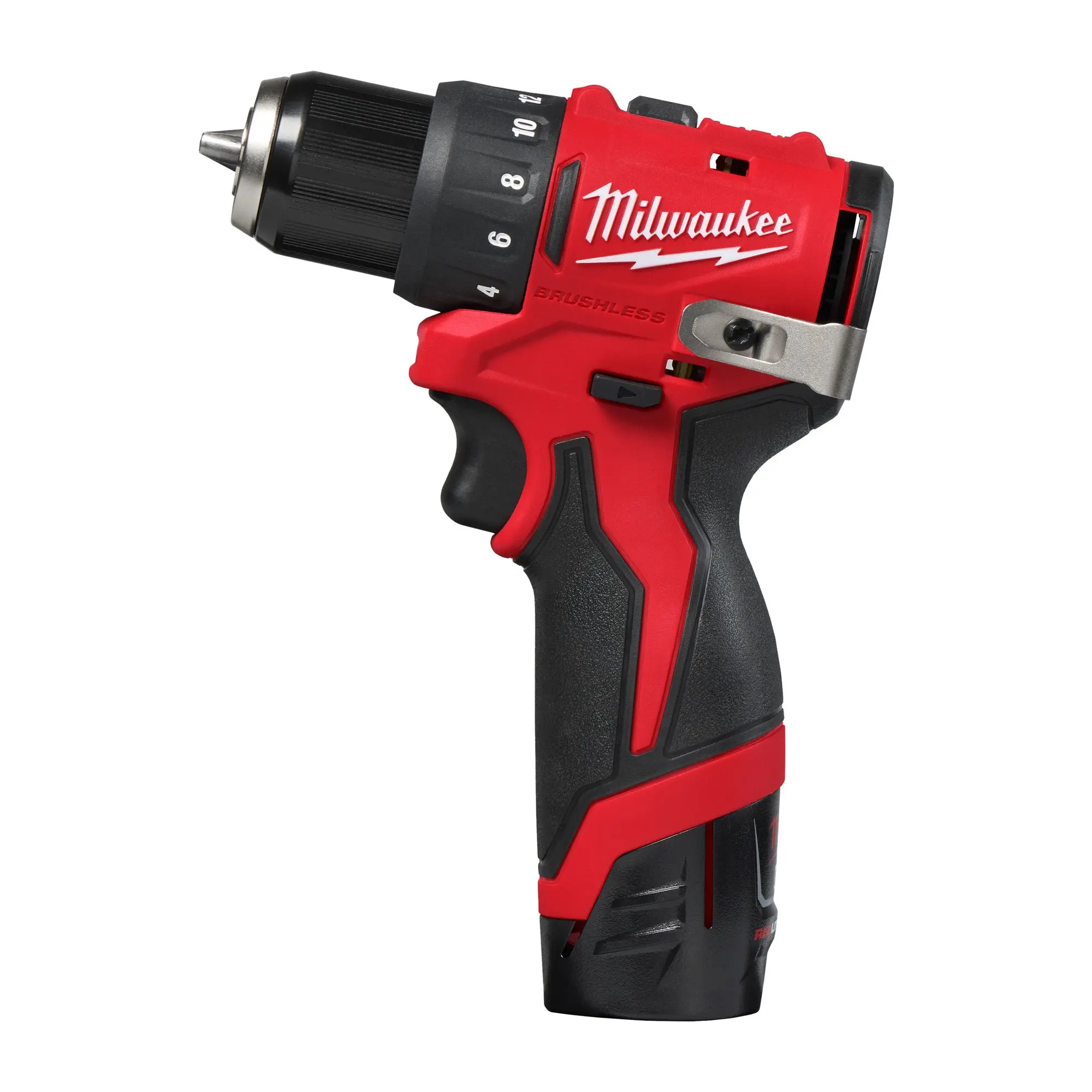 Produktfoto 1 von Milwaukee M12 Bürstenloser Akku-Bohrschrauber M12 BLDDRC-202C, 2x 2,0 Ah