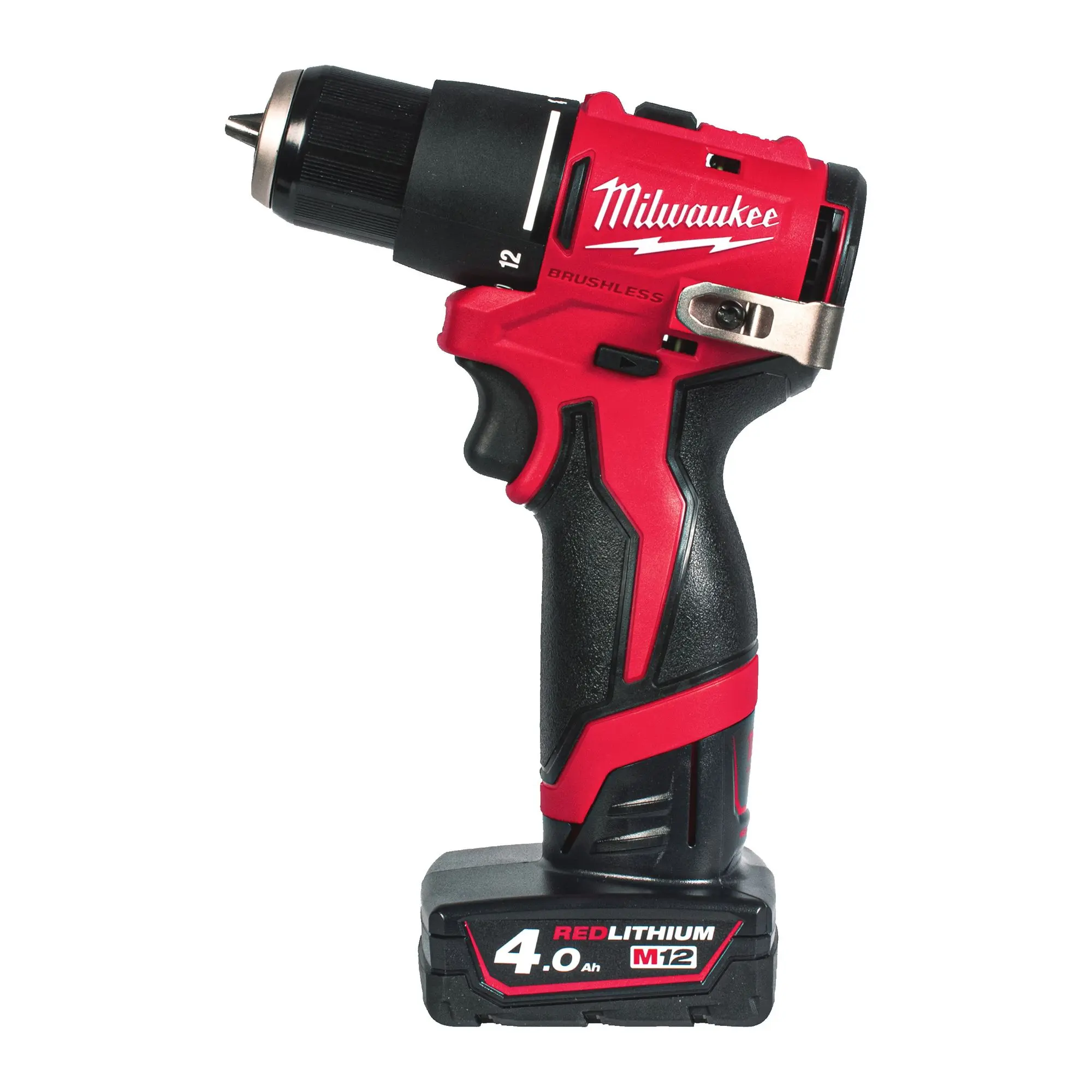 Produktfoto 1 von Milwaukee Akku-Schlagbohrschrauber M12 BLPDRC-402C, 2x 4,0 Ah und Ladegerät