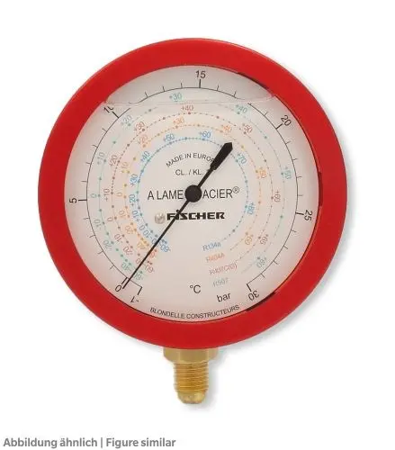 Produktfoto 1 von Fischer MA1003V14S-7327FI, Druckmanometer 80mm 7/16"UNF Glyzerin