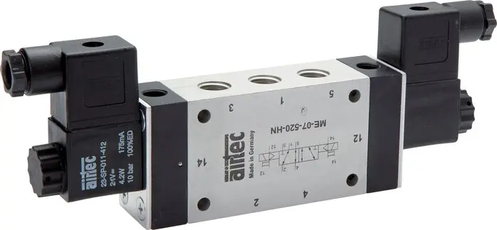 Produktfoto 1 von Airtec ME 07520HN 230V, 5/2-Wege Magnetimpulsventil