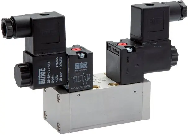 Produktfoto 1 von Airtec MI 01530HN 24V=, ISO-Ventil , 5/3-Wege Mittelstellung geschlossen