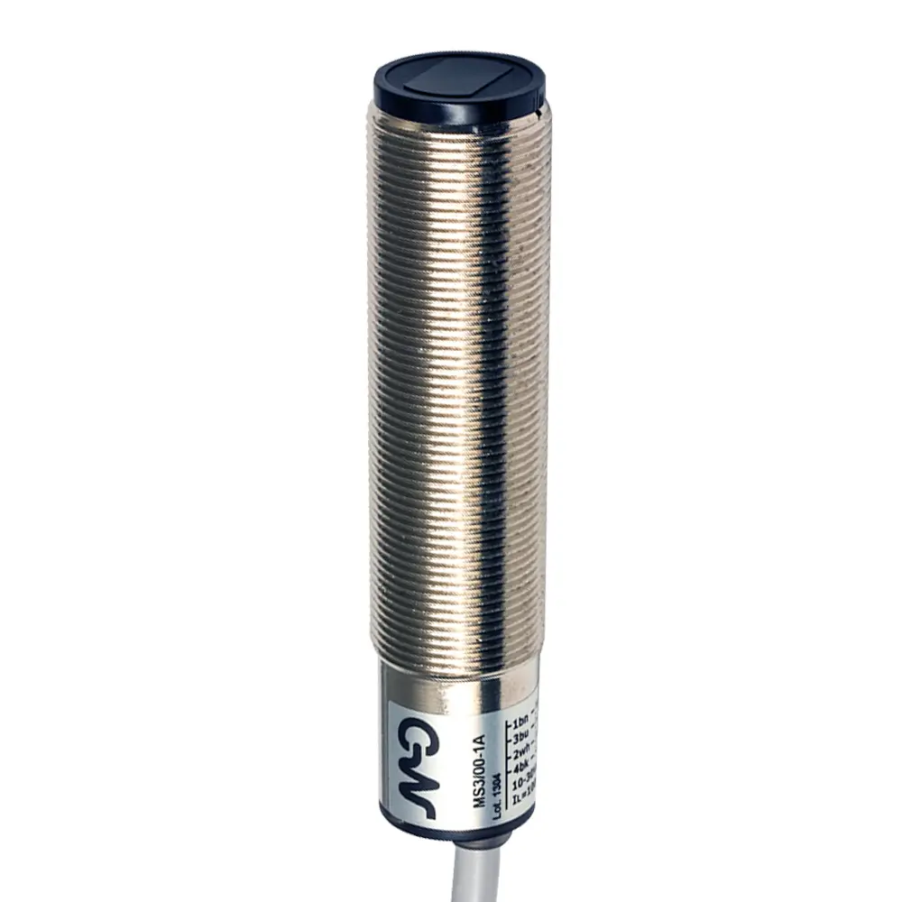 Produktfoto 1 von MD Micro Detectors MS3/00-1A, Optischer Sensor M18 Diffus 100mm NPN/PNP NO/NC