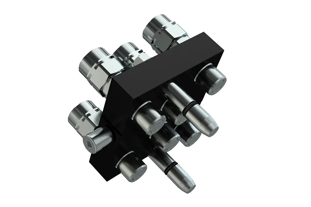 Indunorm Multikupplung Serie MST5 DN10 Cr III Stecker, P/n: MST5-3P-6-06BSP10S