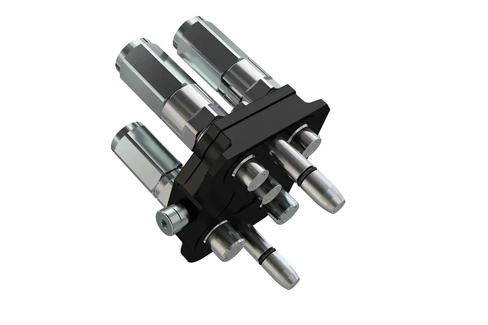 Produktfoto 1 von Indunorm Multikupplung MST5 DN6; DN10 Cr III Stecker, P/n: MST5-S5-04/06BSP10S
