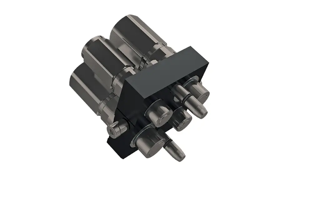 Produktfoto 1 von Indunorm Multikupplung MST510 DN12/19 Zn-Ni Stecker, P/n: MST510-W4-08-12BSP-S