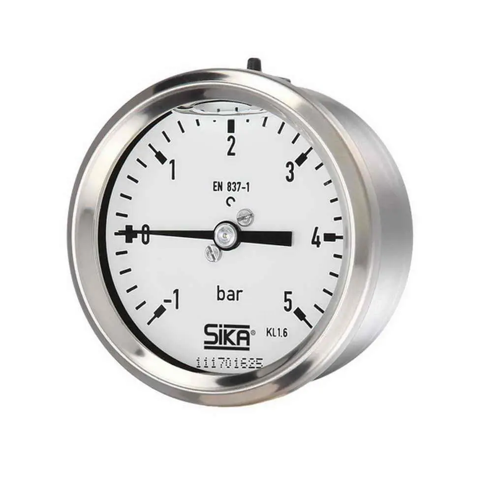 Produktfoto 1 von SIKA MREG12106530G, Manometer 0 bis 6 bar ø 63mm Anschluss hinten KlemmbÜgel