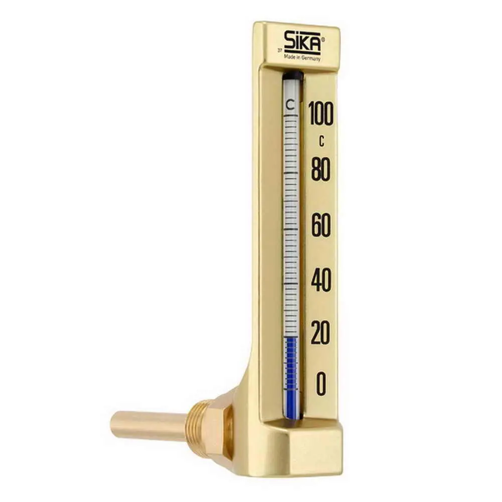 Produktfoto 1 von SIKA 2922101106321, Maschinenthermometer 0 bis 100°C Anschluss G1/2 Messing