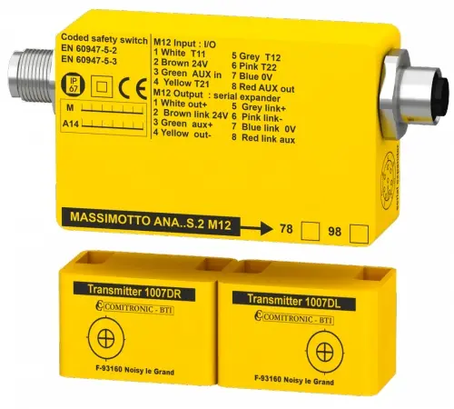 Produktfoto 1 von COMITRONIC-BTI Massimotto ANA98S.2 M12, Sicherheitsschalter