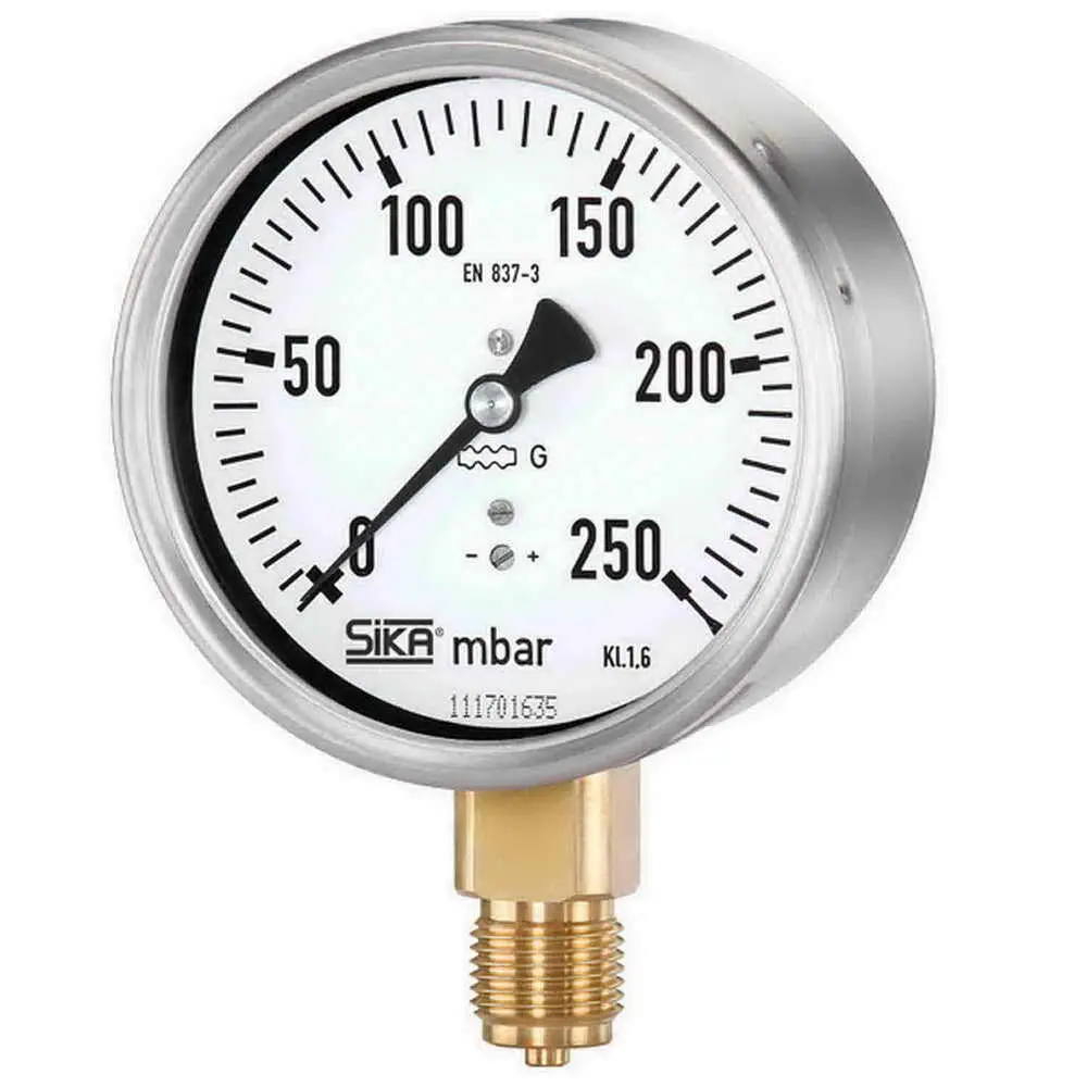 Produktfoto 1 von SIKA MKE311141600G, Kapselfedermanometer SIKA MKE -160 bis 0 mbar