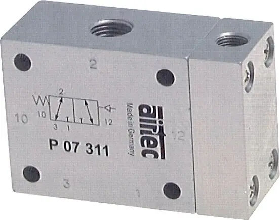 Produktfoto 1 von Airtec P 07 311-X, 3/2-Wege Pneumatikventil, G 1/4", Feder , ATEX-Zulassung
