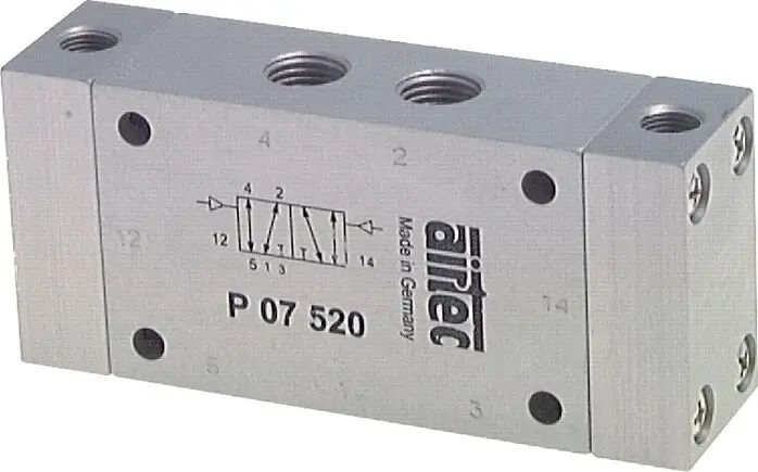 Produktfoto 1 von Airtec P 12 520-X, 5/2-Wege Pneumatikimpulsventil, G 1/2", ATEX-Zulassung