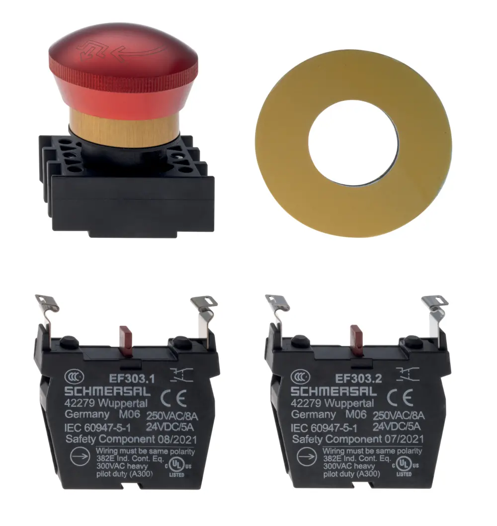 Produktfoto 1 von Schmersal EDRR40RT/2x303/GB NOT-HALT-Taster, P/N: 103008214