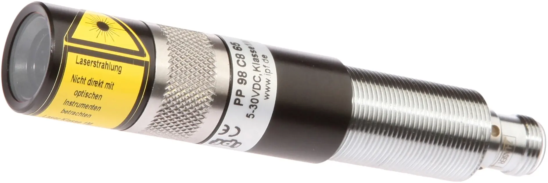 Produktfoto 1 von ipf Electronic PP98C865, Laserpointer, M18x1 108lang, Linie, 30°, Laserdiode