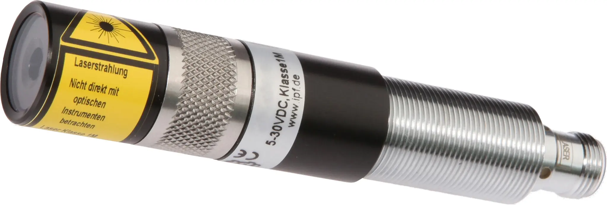 Produktfoto 1 von ipf Electronic PP98C893, Laserpointer, M18x1 108lang, Linie, 90°, Laserdiode