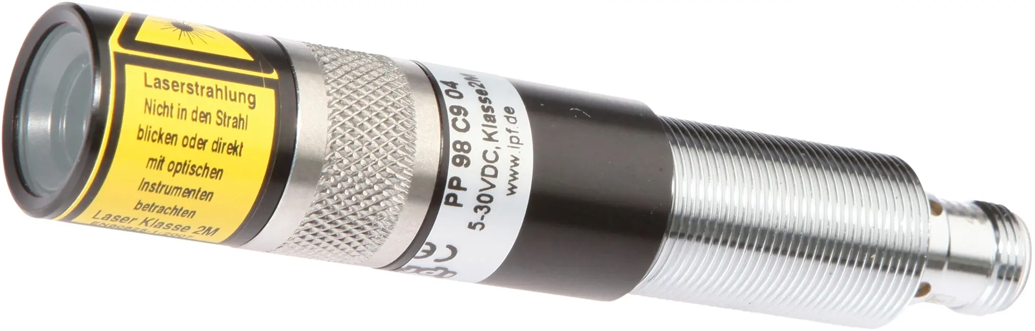 Produktfoto 1 von ipf Electronic PP98C904, Laserpointer, M18x1 108lang, Kreuz, 30°, Laserdiode