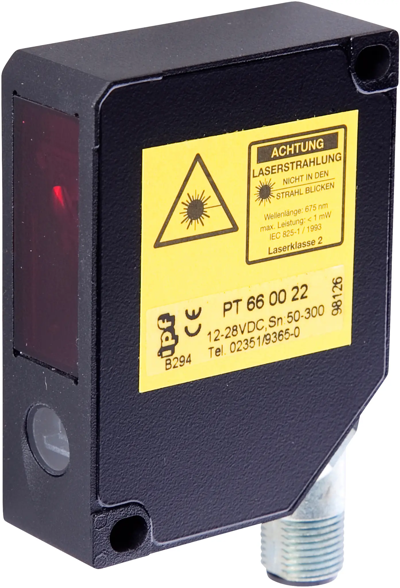 Produktfoto 1 von ipf Electronic PT660022, Sensor Laser, Taster, 65x50x21mm, Sn:50-300mm