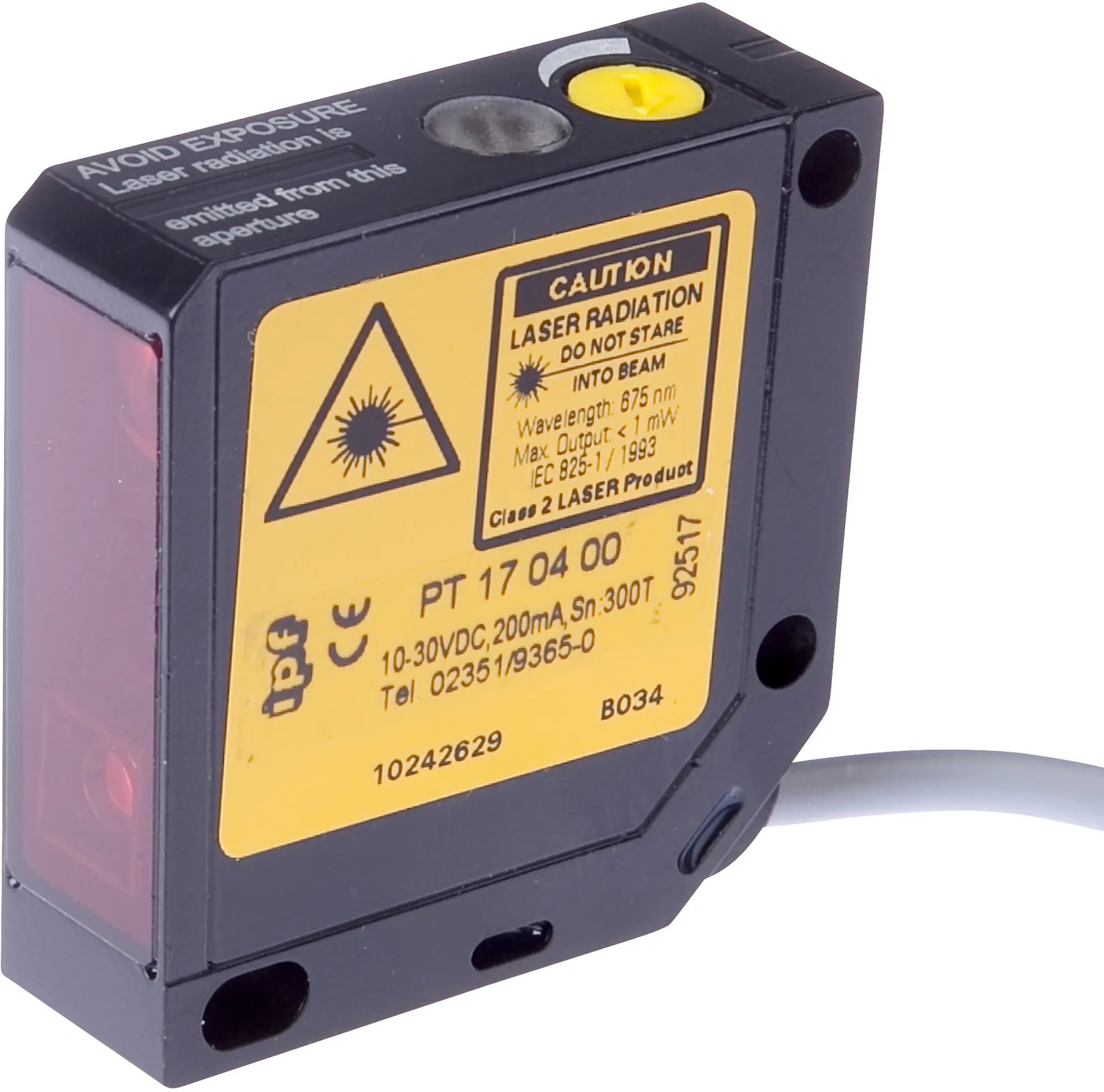 ipf Electronic PT170400, Sensor Laser, Taster, 50x50x15mm, Sn: 25-300