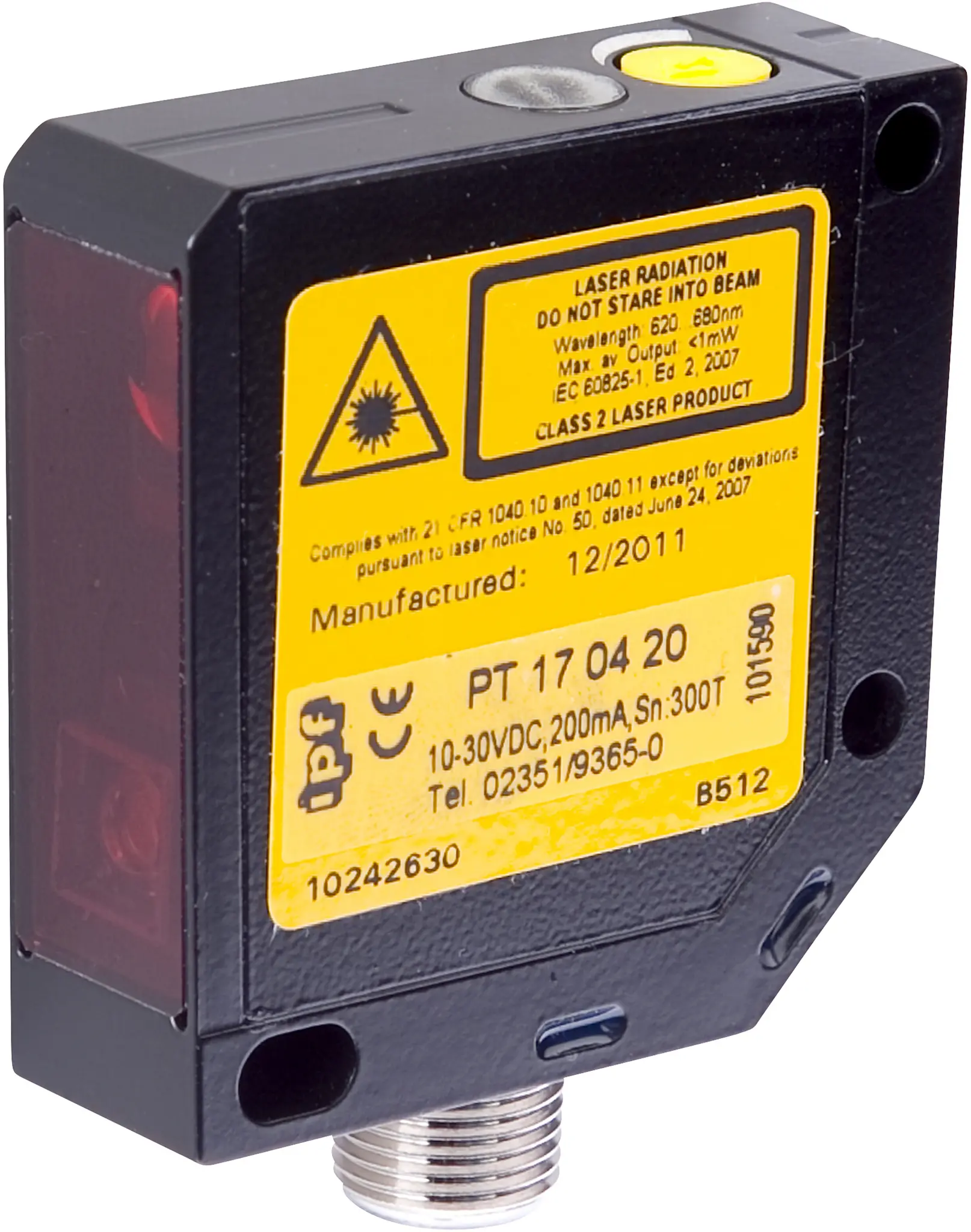Produktfoto 1 von ipf Electronic PT170420, Sensor Laser, Taster, 50x50x15mm, Sn: 25-300