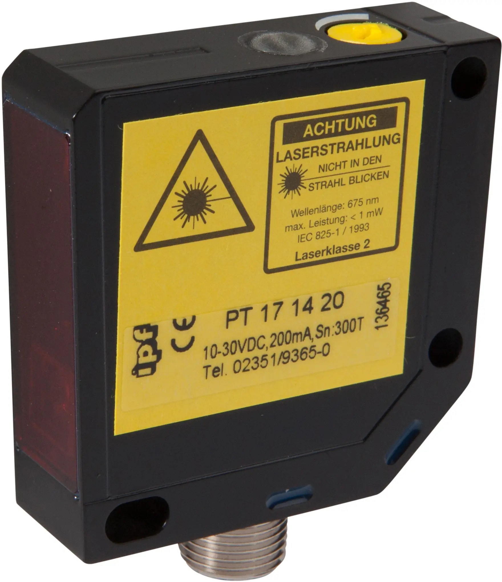 Produktfoto 1 von ipf Electronic PT171420, Sensor Laser, Taster, 50x50x15mm, Sn: 25-300