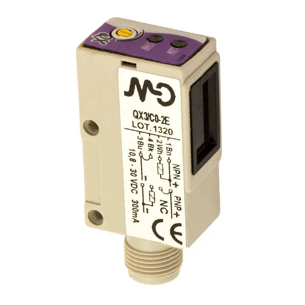 MD Micro Detectors QXR/C0-2E, Photoelektrischer Sensor-Empfänger 8m/PNP NO Optik