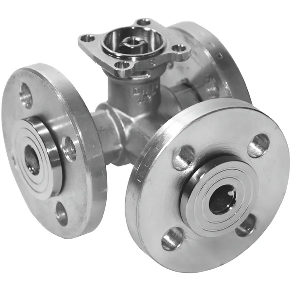 Produktfoto 1 von Belimo R7015R4-B1, Regelkugelhahn, 3-Weg, DN 15, Flansch, PN 6, ps 600 kPa