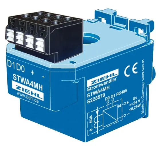 Produktfoto 1 von Ziehl S225570, AC-Elektronik-Stromwandler Typ STWA4MH