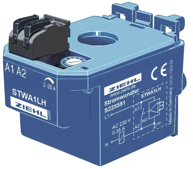 Produktfoto 1 von Ziehl S225591, AC-Elektronik-Stromwandler Typ STWA1LH