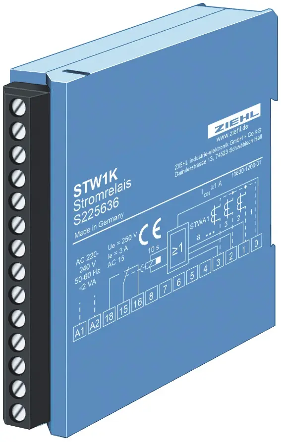 Produktfoto 1 von Ziehl S225658, Stromrelais Typ STW1K