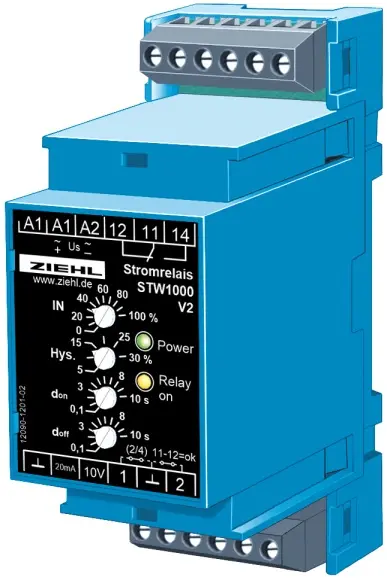 Produktfoto 1 von Ziehl S225677, DC-Grenzwertrelais Typ STW1000V2
