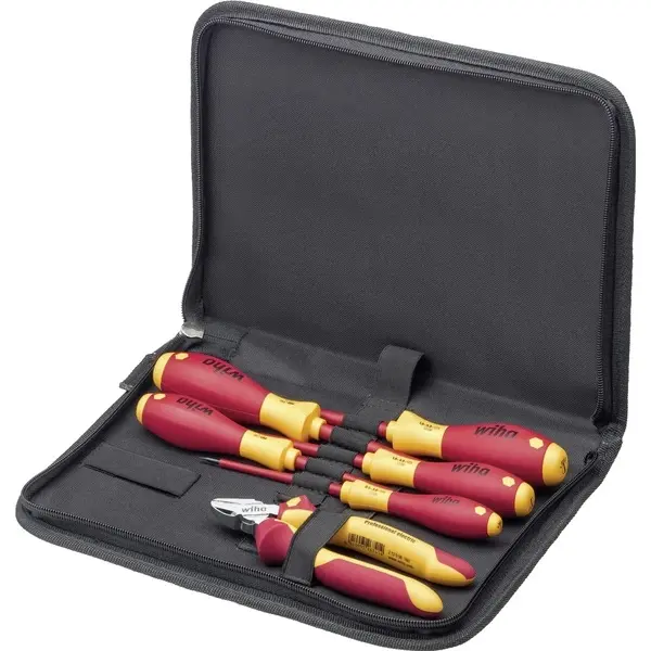 Produktfoto 1 von Wiha 33969, Werkzeugset Elektriker in Tasche 6teilig