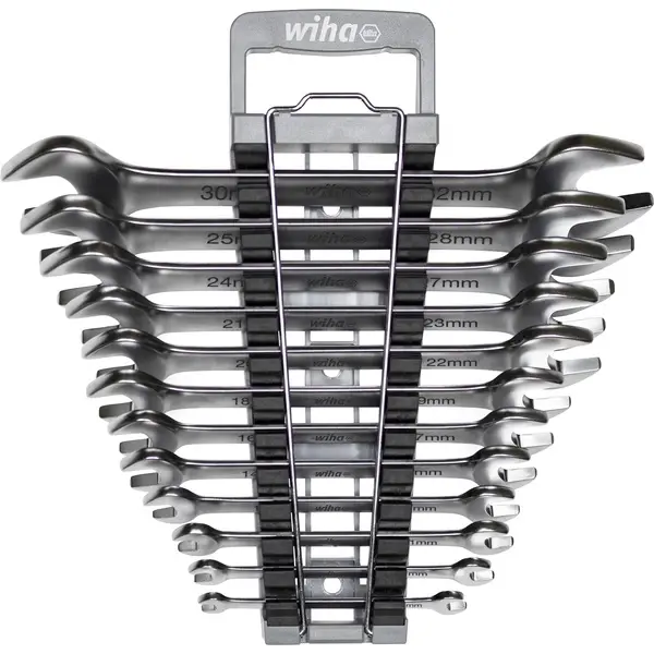 Wiha 44753, Doppel-Maulschlüssel-Satz 12teilig Schlüsselweite 7 - 32mm