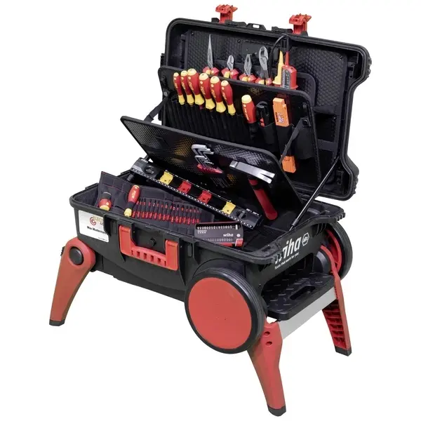 Produktfoto 1 von Wiha 45734, Elektriker-Werkzeugkoffer bestückt, 80-tlg. (497x680x336mm)
