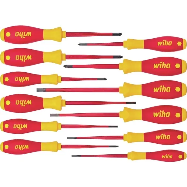 Produktfoto 1 von Wiha 41003, VDE Schraubendreher-Set 12-tlg. Sl/PZ/PH/Plus-Minus/TORX