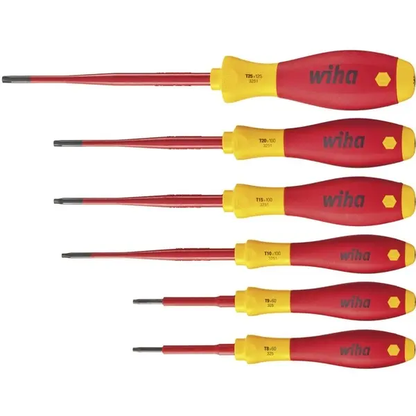 Produktfoto 1 von Wiha 41245, VDE Schraubendreher-Set 6teilig Tamper Resistant Torx
