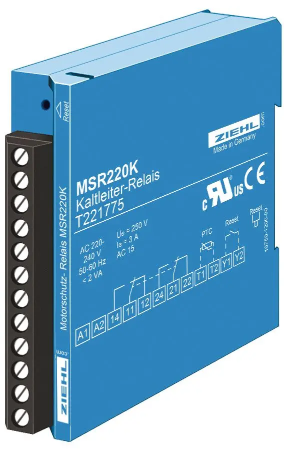 Produktfoto 1 von Ziehl T221771, Kaltleiter-Relais Typ MSR220K