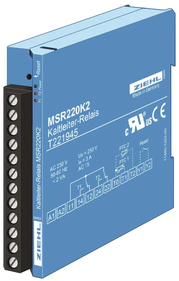 Produktfoto 1 von Ziehl T221943, Kaltleiter-Relais Typ MSR220K2