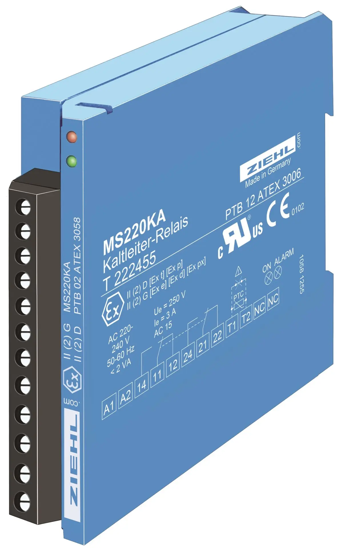 Produktfoto 1 von Ziehl T222455, Kaltleiter-Relais Typ MS220KA