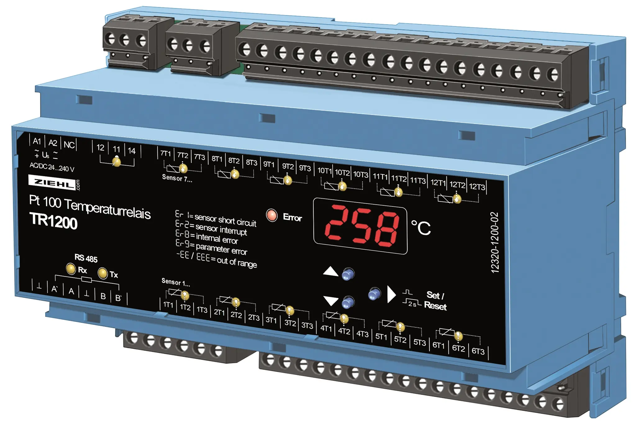 Produktfoto 1 von Ziehl T224095, Pt 100-Temperaturrelais Typ TR1200
