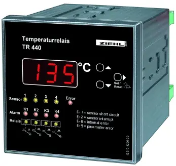 Produktfoto 1 von Ziehl T224185, Trafoschutz-Temperaturrelais Typ TR440