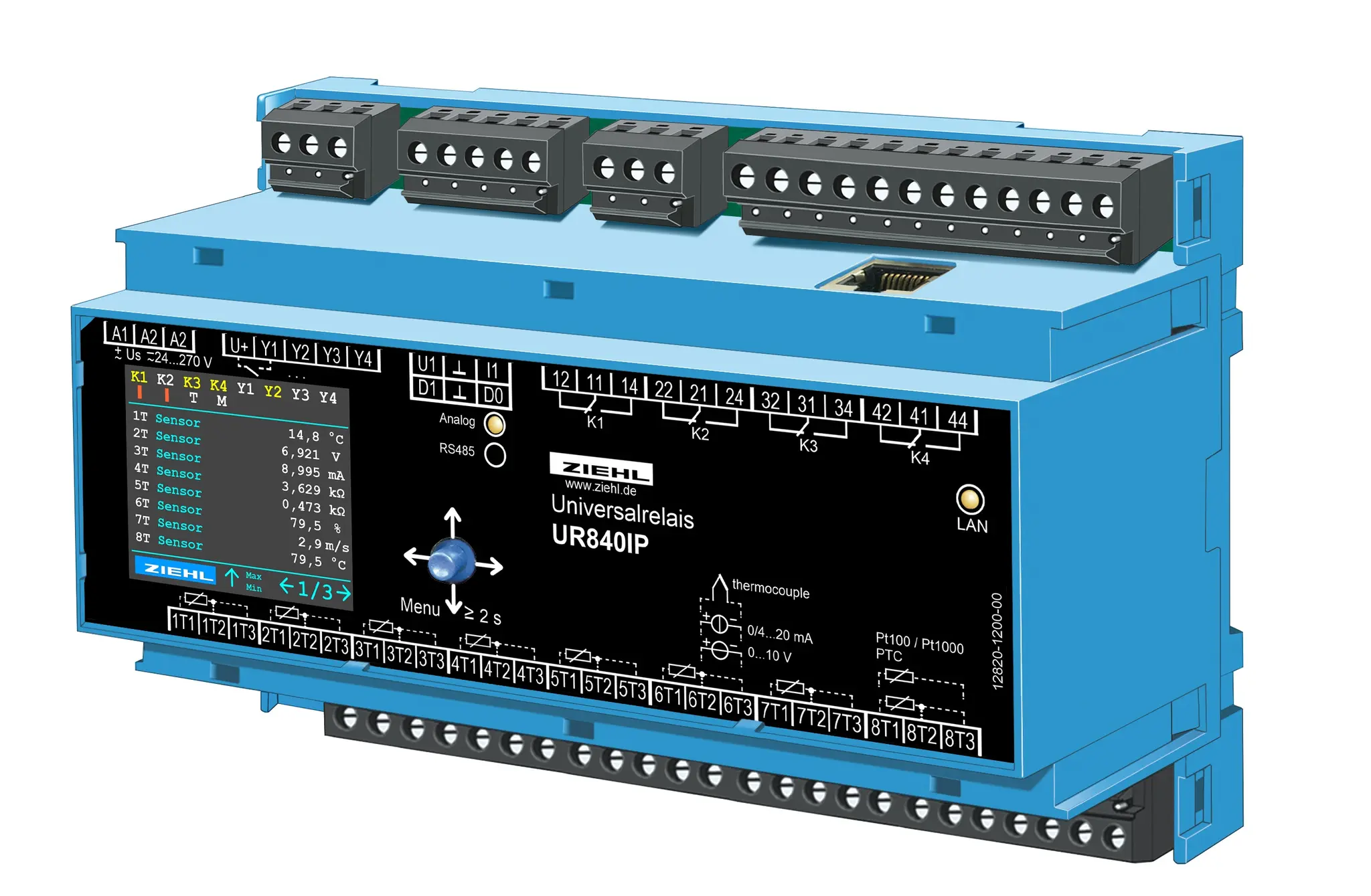 Produktfoto 1 von Ziehl T224353, Universal-Relais Typ UR840IP