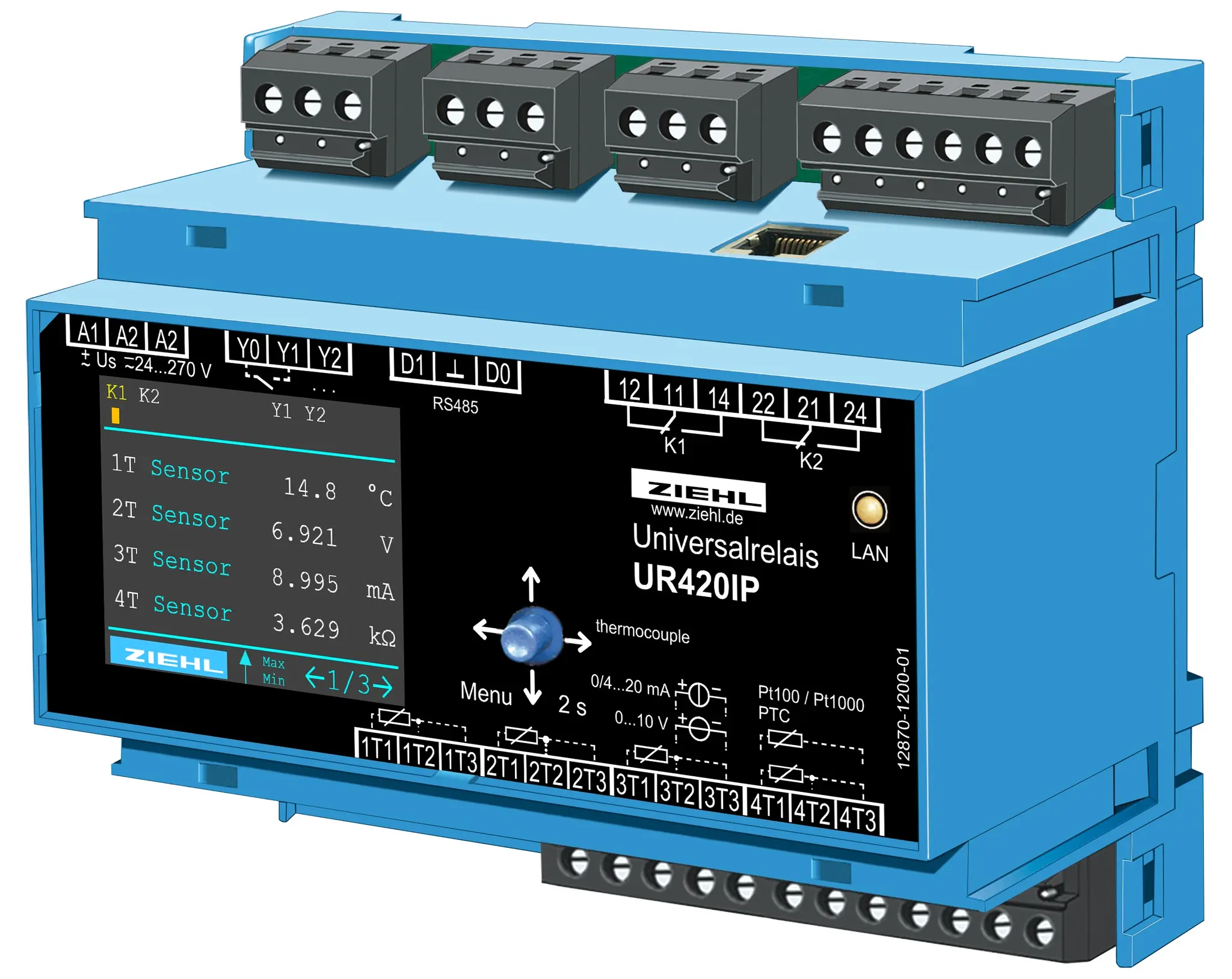Produktfoto 1 von Ziehl T224354, Universal-Relais Typ UR420IP