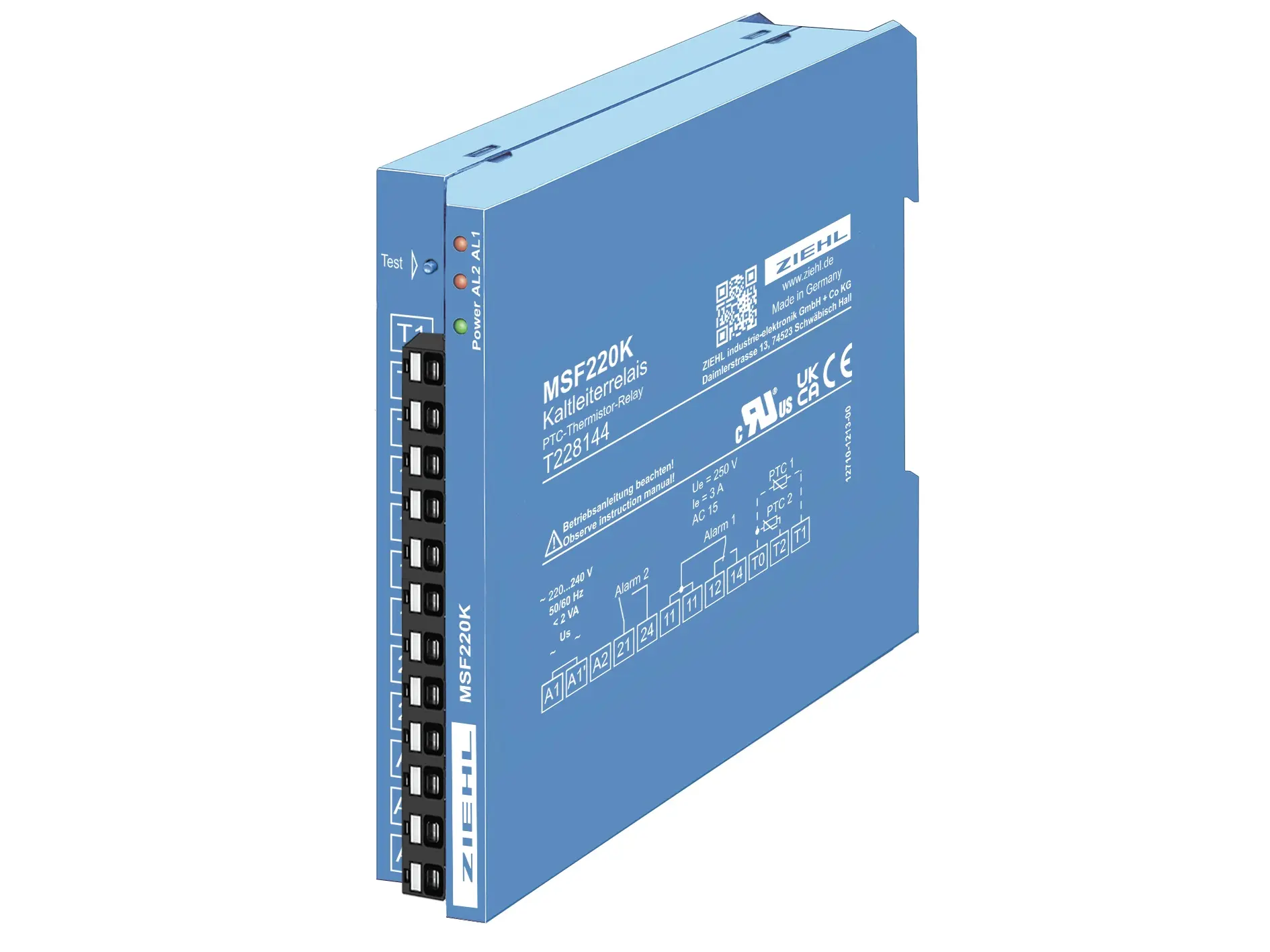 Produktfoto 1 von Ziehl T228144, Kaltleiter-Relais Typ MSF220K