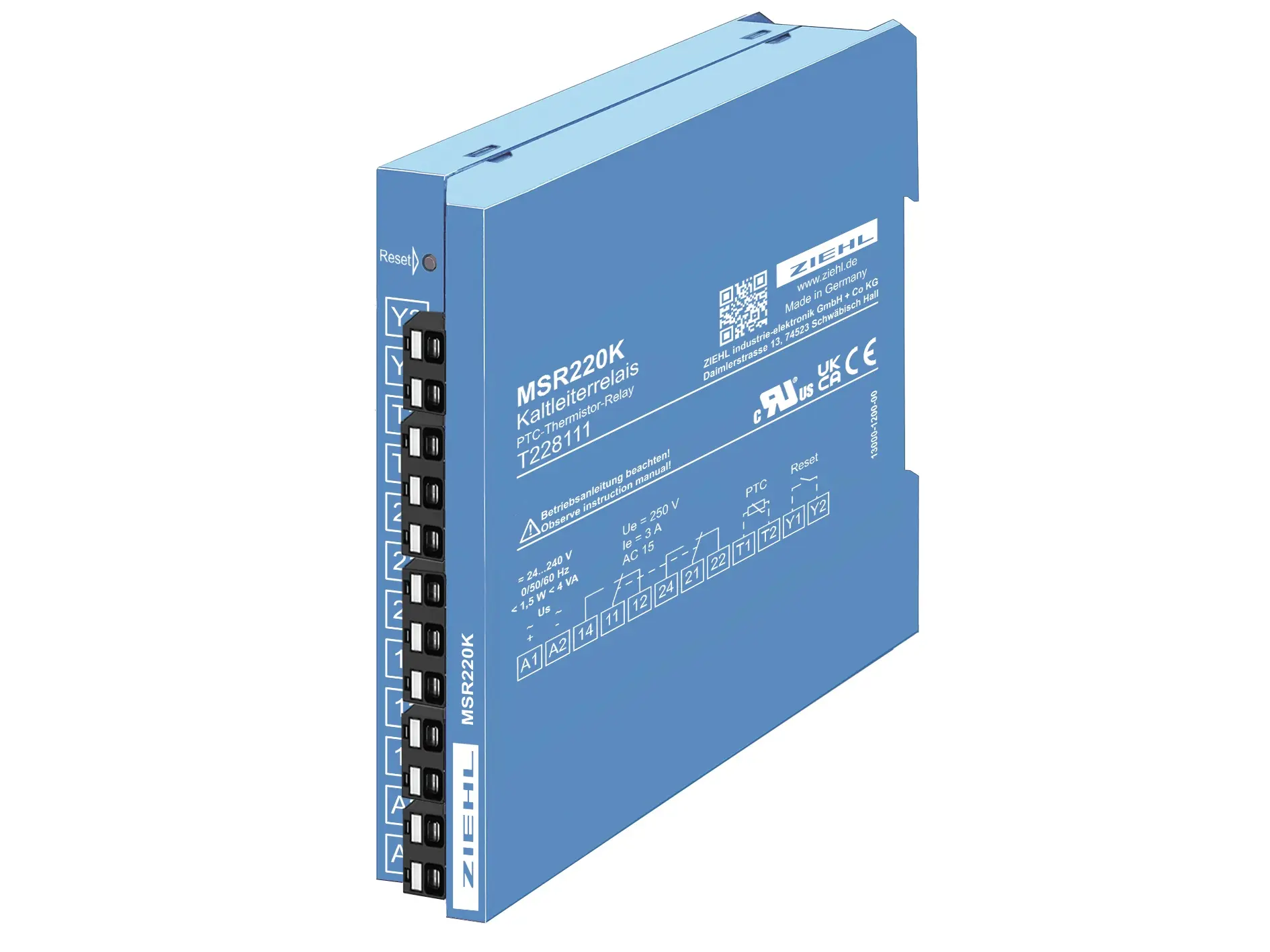 Produktfoto 1 von Ziehl T228111, Kaltleiter-Relais Typ MSR220K
