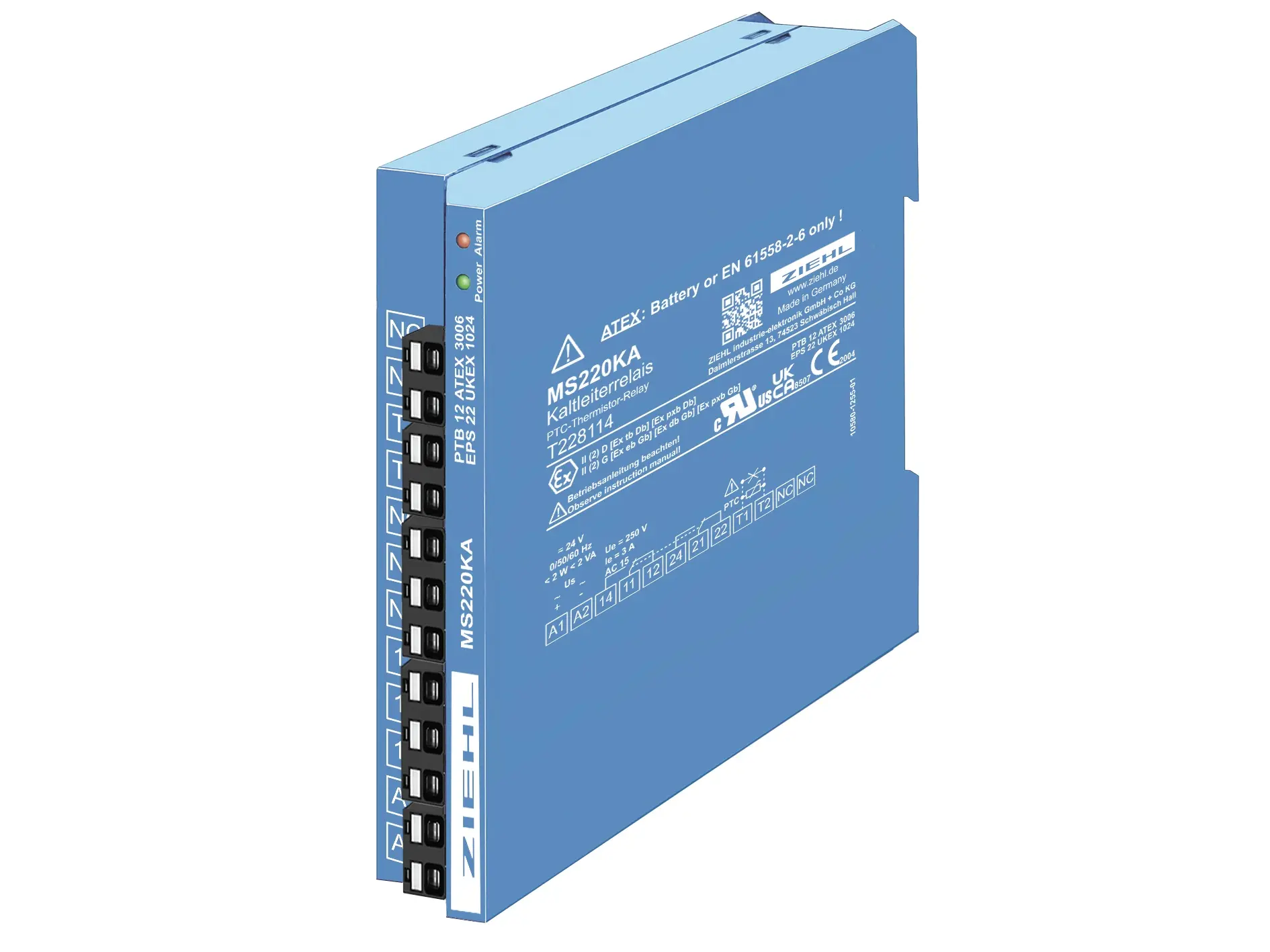 Produktfoto 1 von Ziehl T228114, Kaltleiter-Relais Typ MS220KA