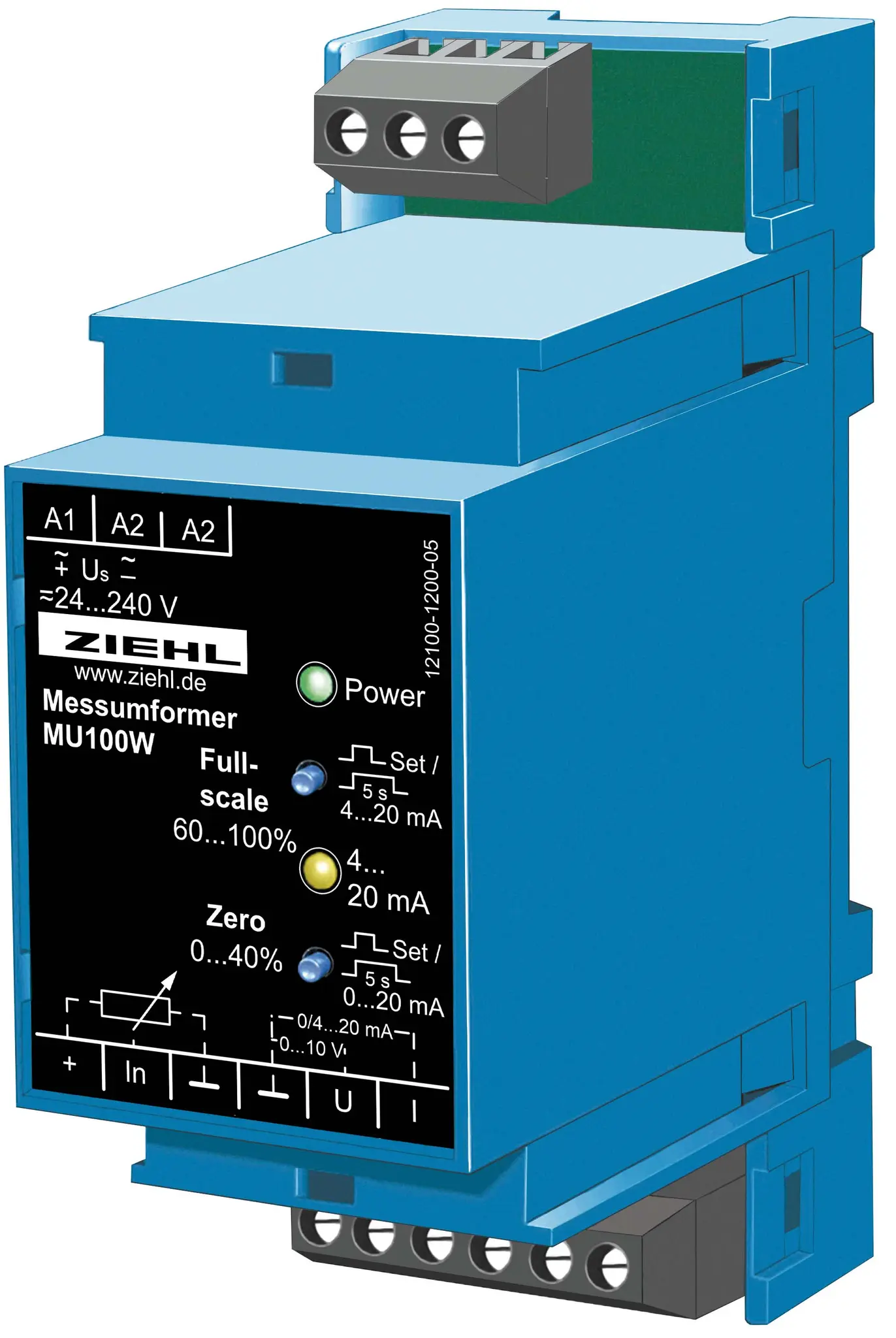 Produktfoto 1 von Ziehl T236041, Messumformer für Potentiomter Typ MU100W
