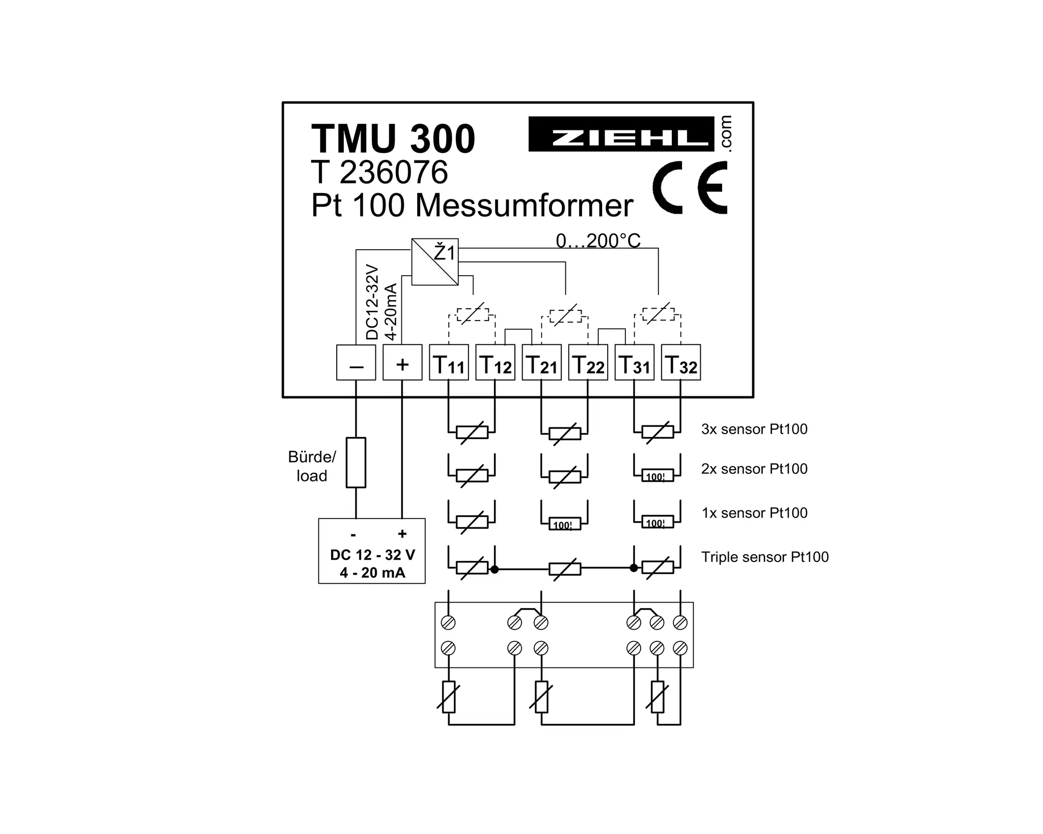 Produktfoto 1 von Ziehl T236076, Motorschutz-Messumformer Typ TMU300